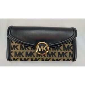 Michael Kors Fulton Signature Jacquard Large Flap Continental Wallet